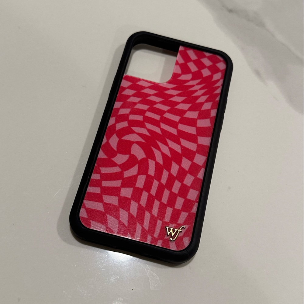 iPhone 11 Pro wildflower pink checkered case